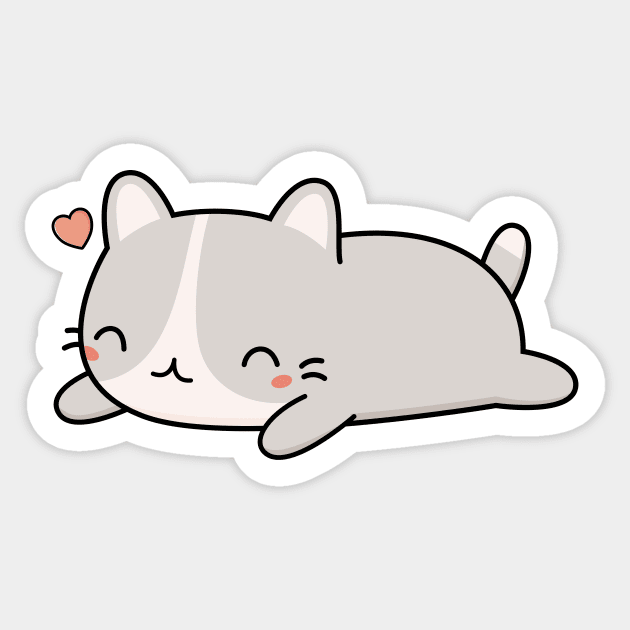 Kawaii Cute Cat Sticker by happinessinatee